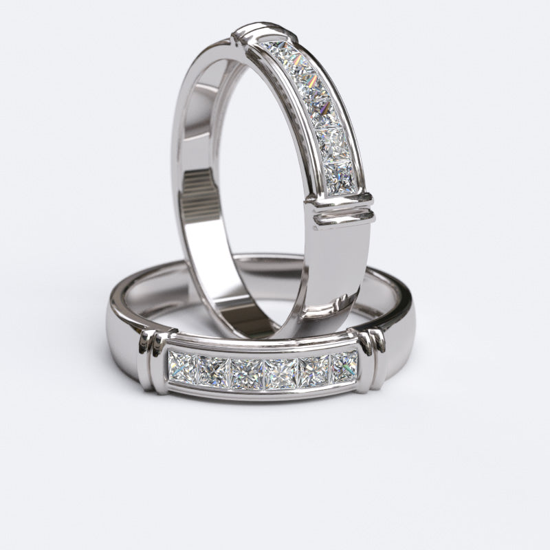 1.8ct Princess Cut Channel Set Wedding Band - 06GG77