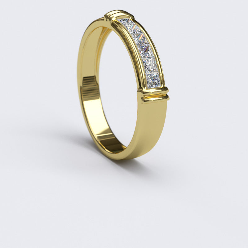 1.8ct Princess Cut Channel Set Wedding Band - 06GG77