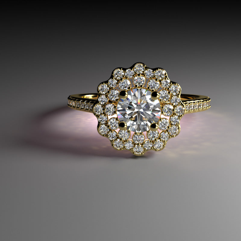 0.99ct Brilliant Diamond Gold Engagement Ring - 06GG89
