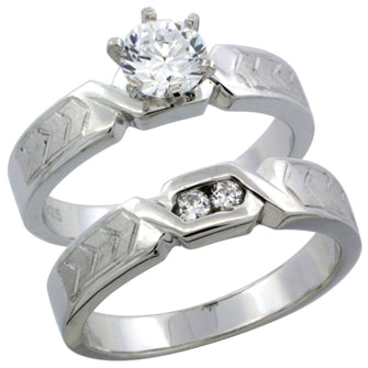 STERLING SILVER BRIDAL SET