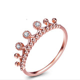 Rose Gold Crown  Engagement Ring - 07AB73