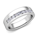 Diamond Wedding Band Ring in Platinum  - 07SS03