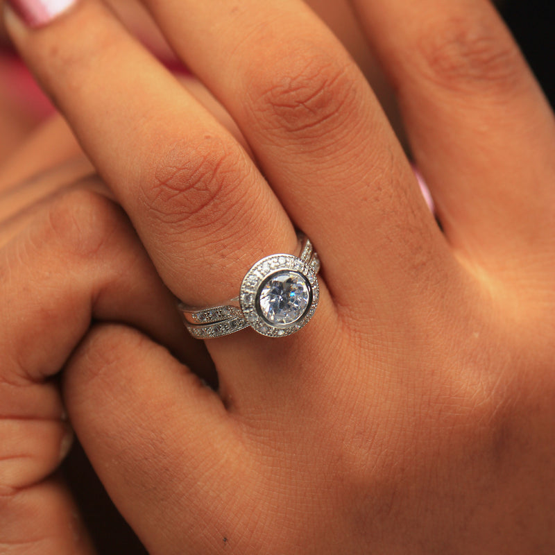 Sterling Silver Bridal Set - 08AS65