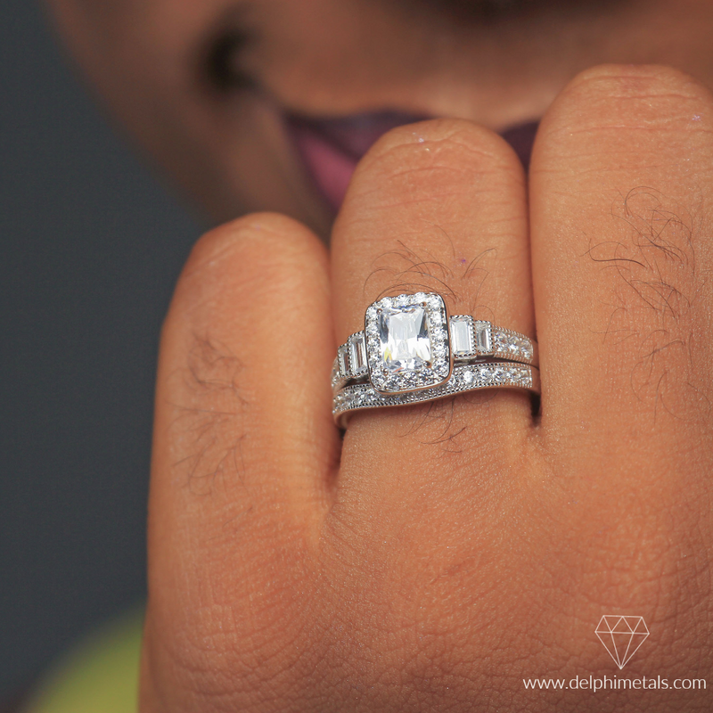 Sterling Silver Bridal Set - 08AS69