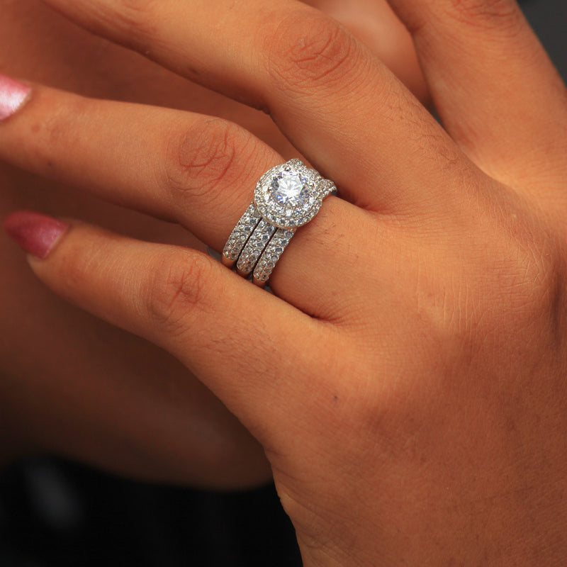 Sterling Silver Trio Bridal Set - 08AS73