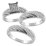 Sterling Silver Wedding Set - 08AB27