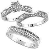 Sterling Silver Wedding Set - 08AB28