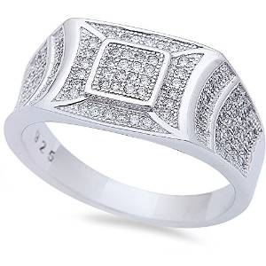 Mens Sterling Silver Ring - 08AB42