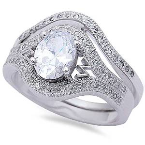Sterling Silver Bridal Set - 08AB50