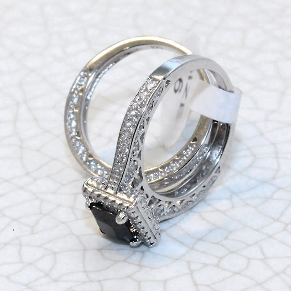 Black Onyx Sterling Silver Bridal Set - 08AB67