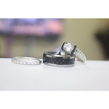 Sterling Silver Wedding Set - 08AB90