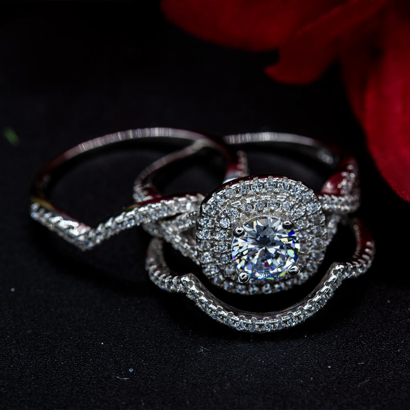 Sterling Silver Bridal Set - 08AS02