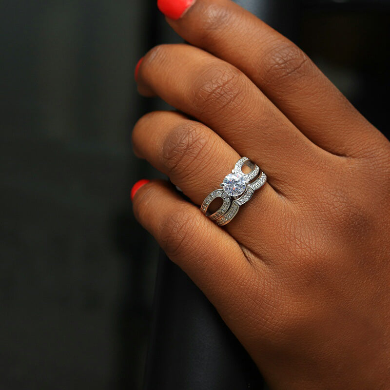 Sterling Silver Bridal Set - 08AS34