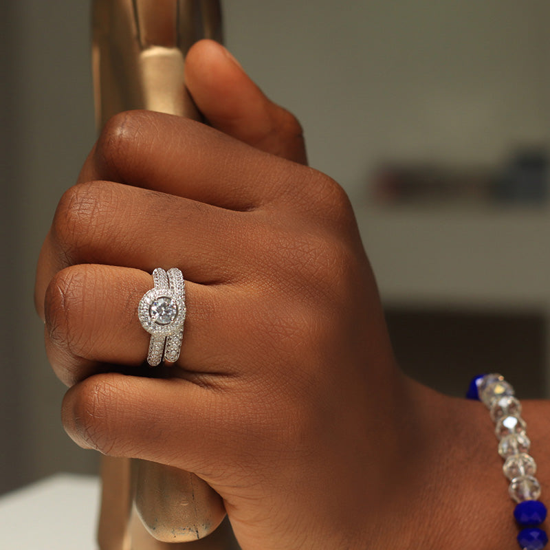 Sterling Silver Bridal Set - 08AS41