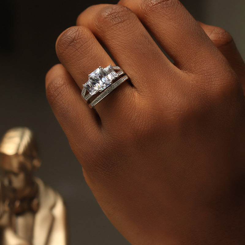 Sterling Silver Bridal Set -08AS42