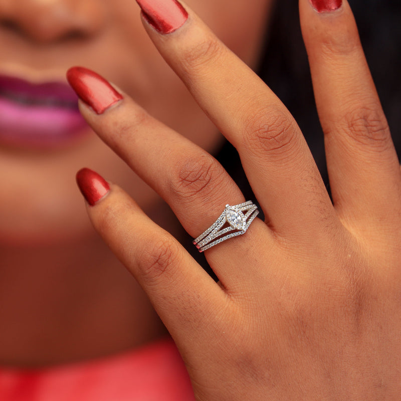 Sterling Silver Bridal Set - 08AS62