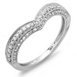 White Gold Round Diamond Ladies Anniversary Wedding Band -08GG11