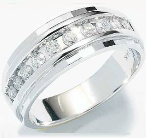 Men Diamond Wedding Ring Band