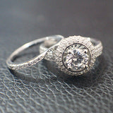 Sterling Silver Bridal Set - 09AB15