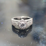 Sterling Silver Engagement Ring - 09AB17