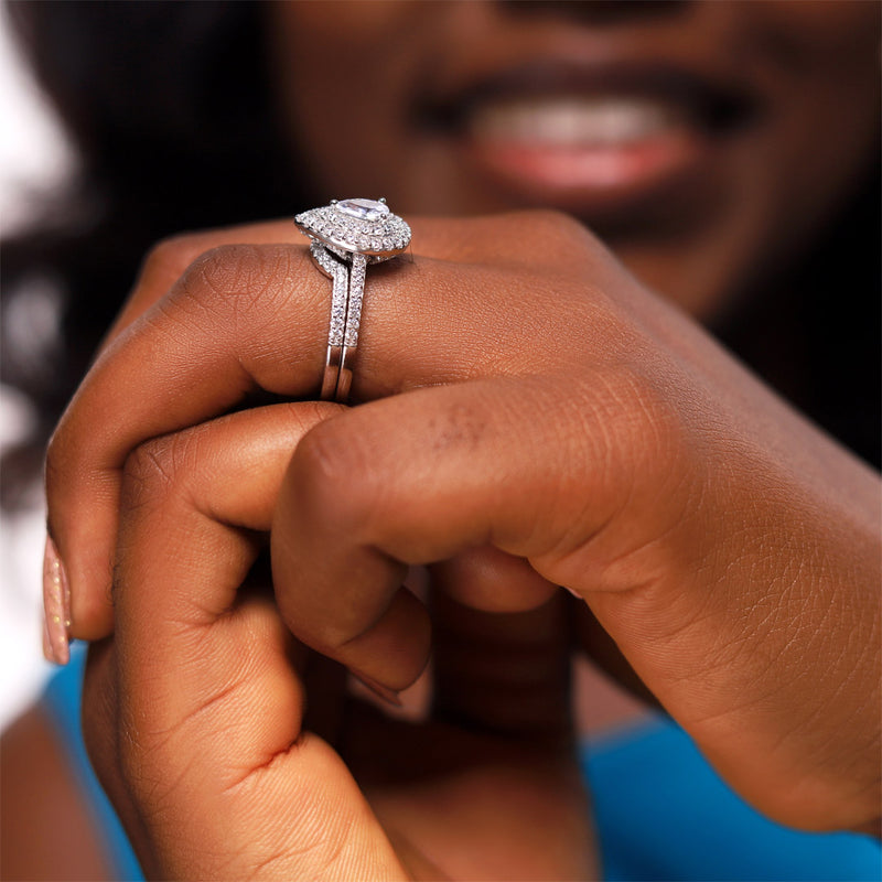 Sterling Silver Bridal Set - 09AS07