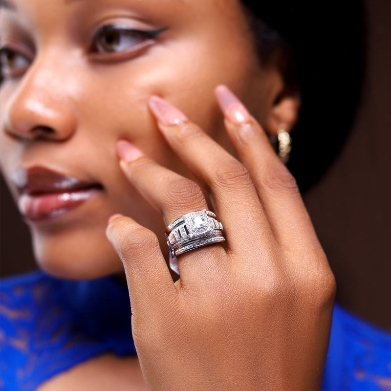 Sterling Silver Bridal Set - 09AS11