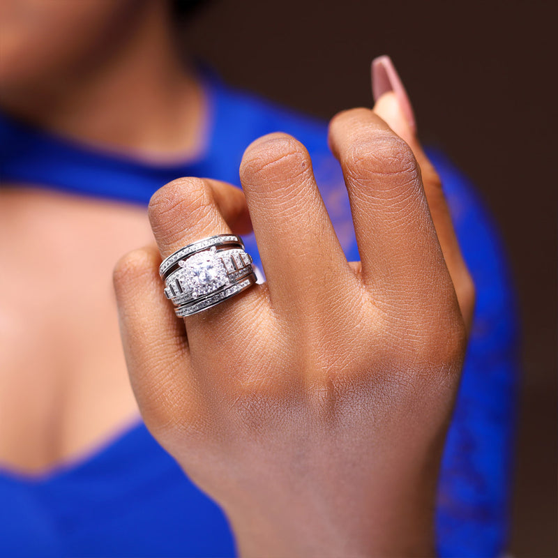 Sterling Silver Bridal Set - 09AS11