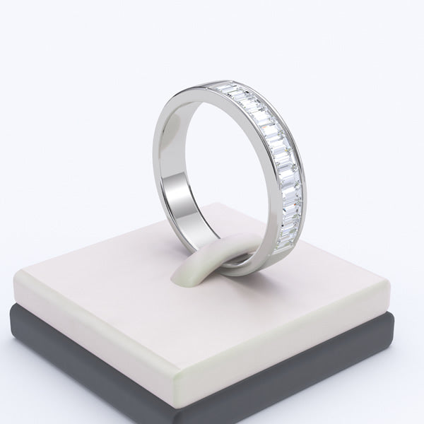 White or Yellow Gold Wedding or Anniversary 4mm Ring Band - 09GG02