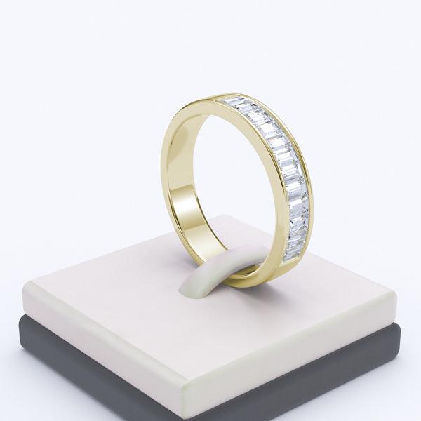 White or Yellow Gold Wedding or Anniversary 4mm Ring Band - 09GG02