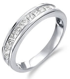 White Gold Diamond Classic Traditional Wedding Anniversary Band
