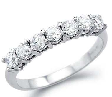 White Gold Channel Wedding Anniversary Band