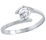 White Gold Ladies Solitaire Engagement Ring