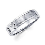 White Gold Mens Diamond Wedding Ring Band