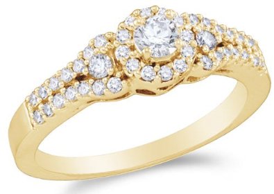 White Gold Diamond Engagement Ring