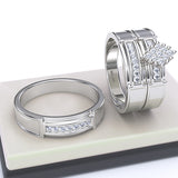 Yellow OR White Gold Trio Ring Band Set - 09GG17