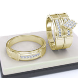 Yellow OR White Gold Trio Ring Band Set - 09GG17