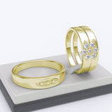 Gold Diamond Wedding Set - 09GG27