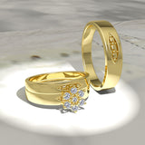 Gold Diamond Wedding Set - 09GG27