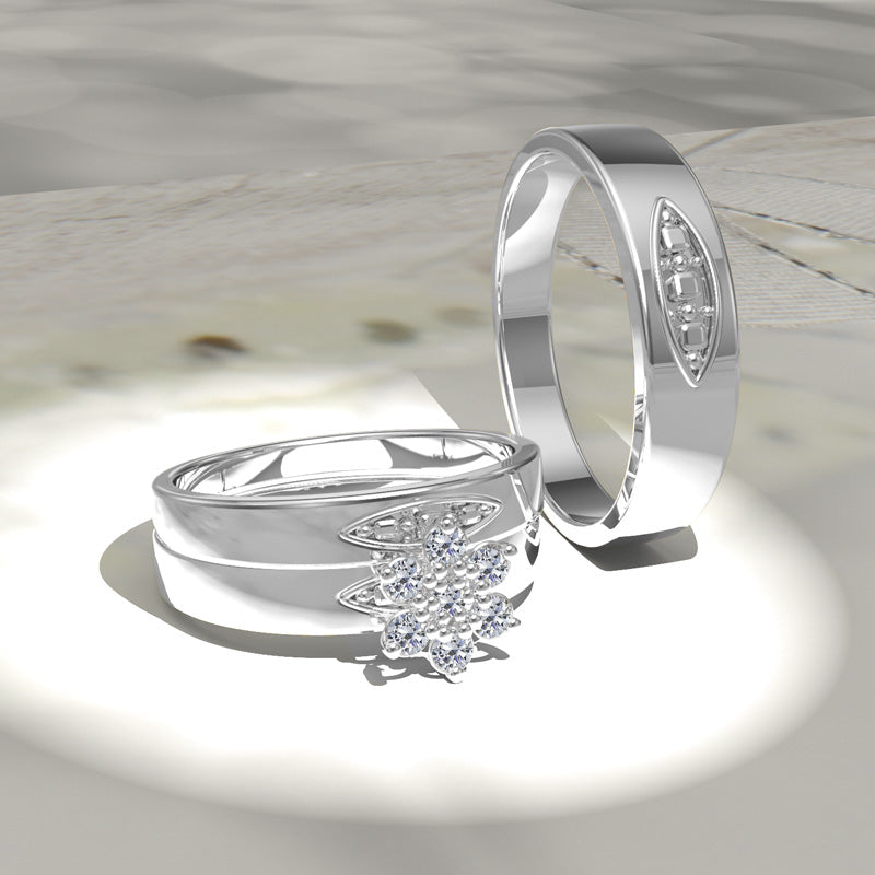 Gold Diamond Wedding Set - 09GG27