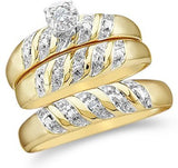 White and Yellow 2 Two Tone Gold Trio Set