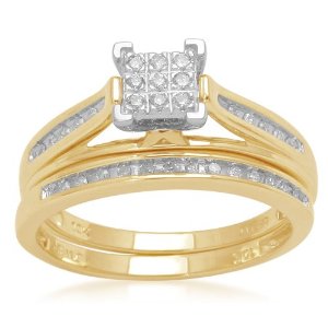 GOLD/DIAMOND BRIDAL SET