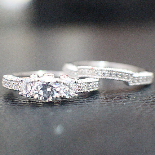 Sterling Silver Bridal Set - 10AB07