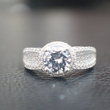 Sterling Silver Engagement Ring - 10AB09
