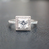 Sterling Silver Engagement Ring - 10AB10