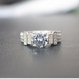 Sterling Silver Engagement Ring - 10AB20