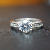 Sterling Silver Engagement Ring - 10AB30