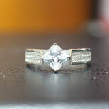 Sterling Silver Engagement Ring - 10AB33
