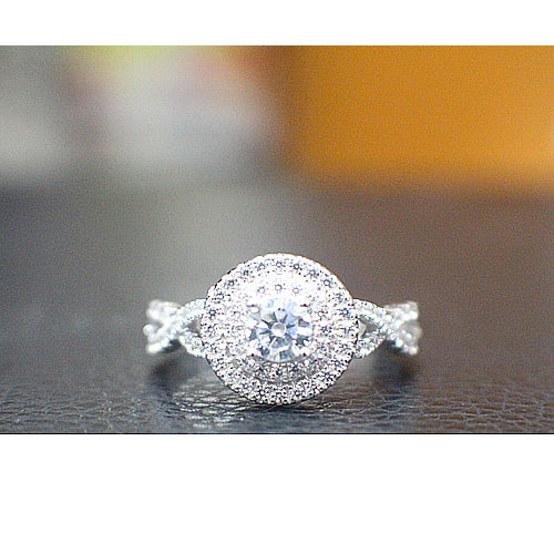 Sterling Silver Engagement Ring - 10AB40