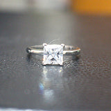Solitare Sterling Silver Engagement Ring - 10AB42