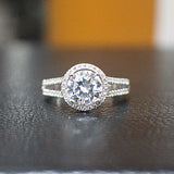 Sterling Silver Engagement Ring - 10AB45